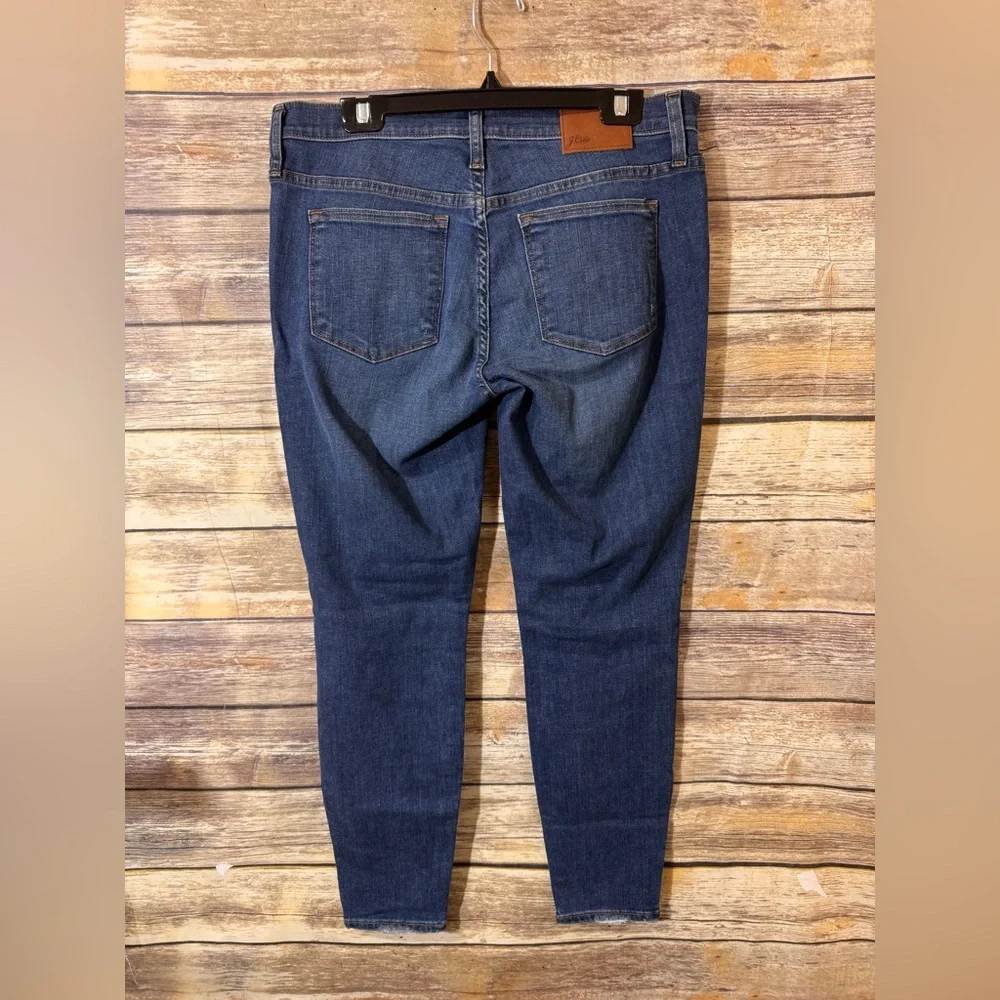 J.Crew‎ Jeans Toothpick Skinny Distressed 31 Pamona Wash Stretch Destroyed